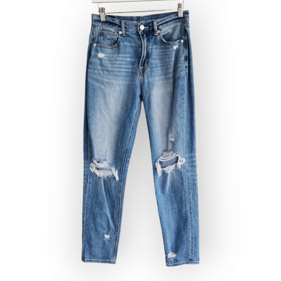 American Eagle Ripped High Waisted Mom Jeans 2 - Picture 1 of 10